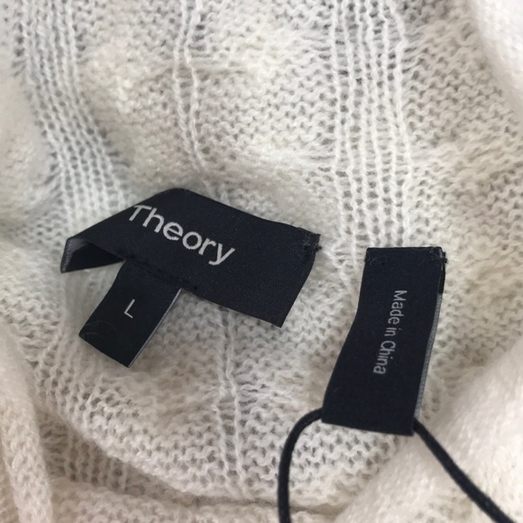 💥 Theory Mock Neck Cable Knit Cashmere Sweater - Picture 9 of 9
